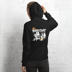 Midnight Ember Hoodie - White Graphic